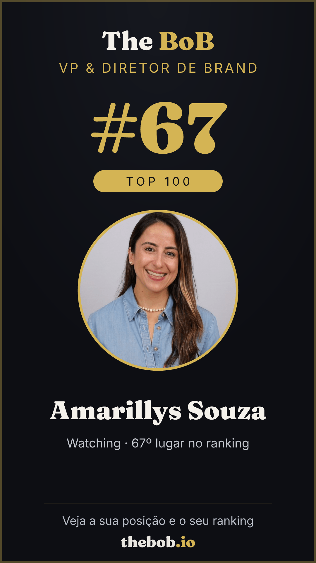 Selo The BoB · Amarillys Souza