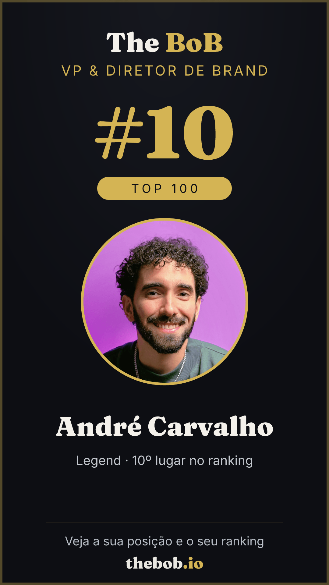 Selo The BoB · André Carvalho