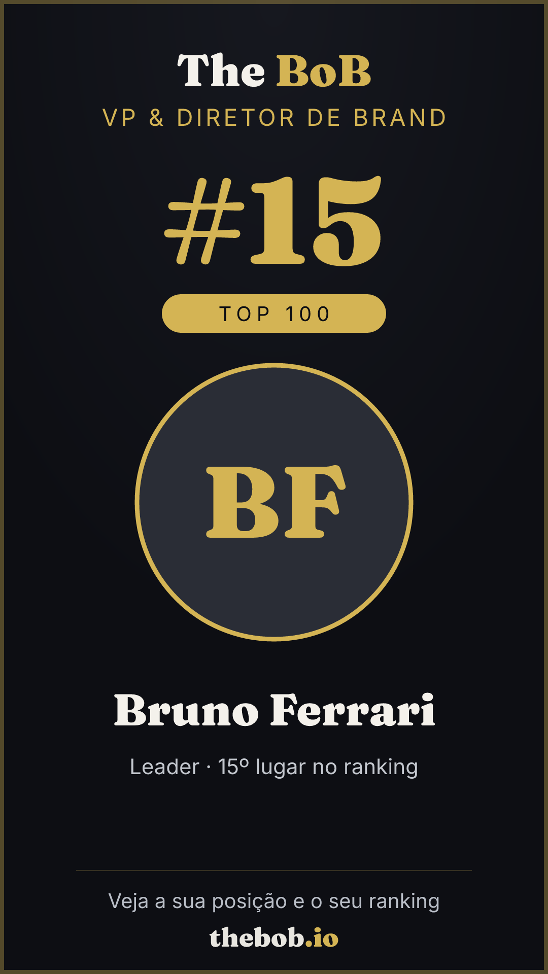 Selo The BoB · Bruno Ferrari