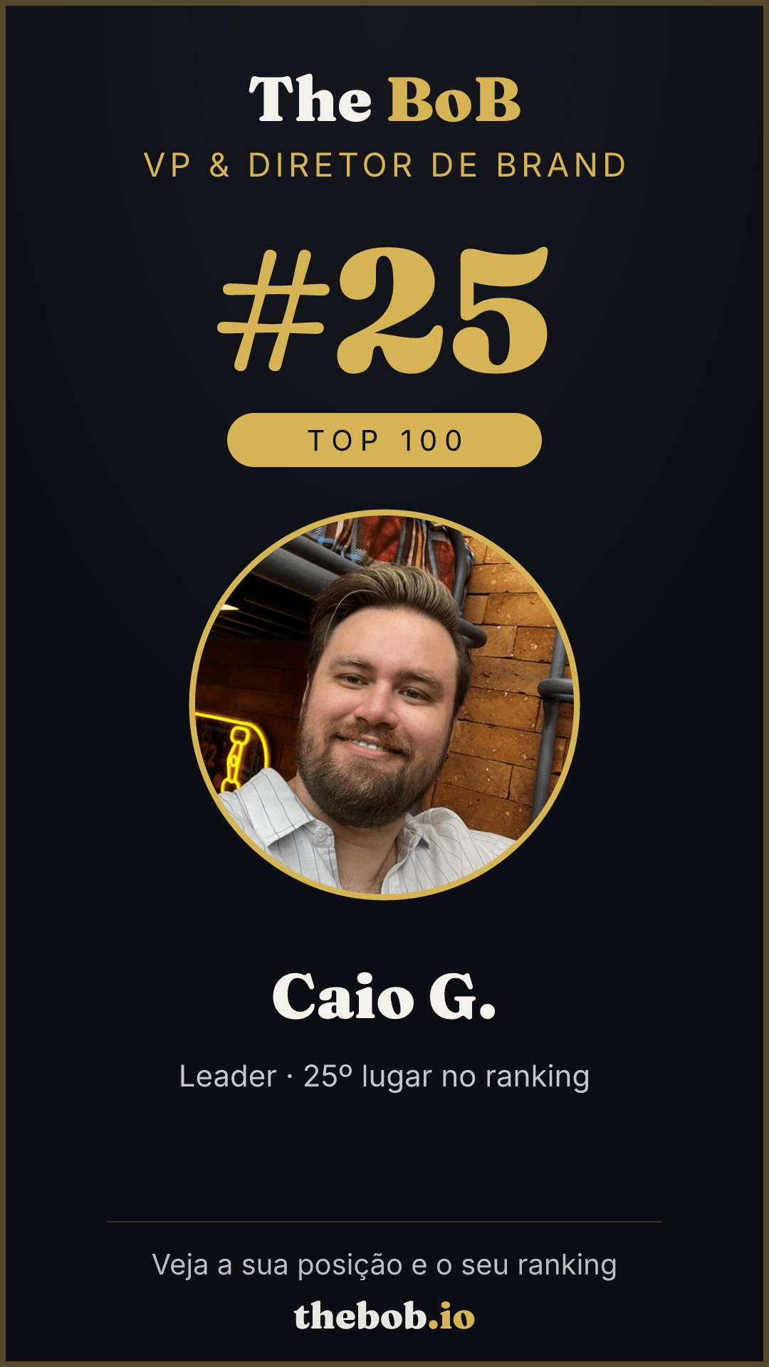 Selo The BoB · Caio G.