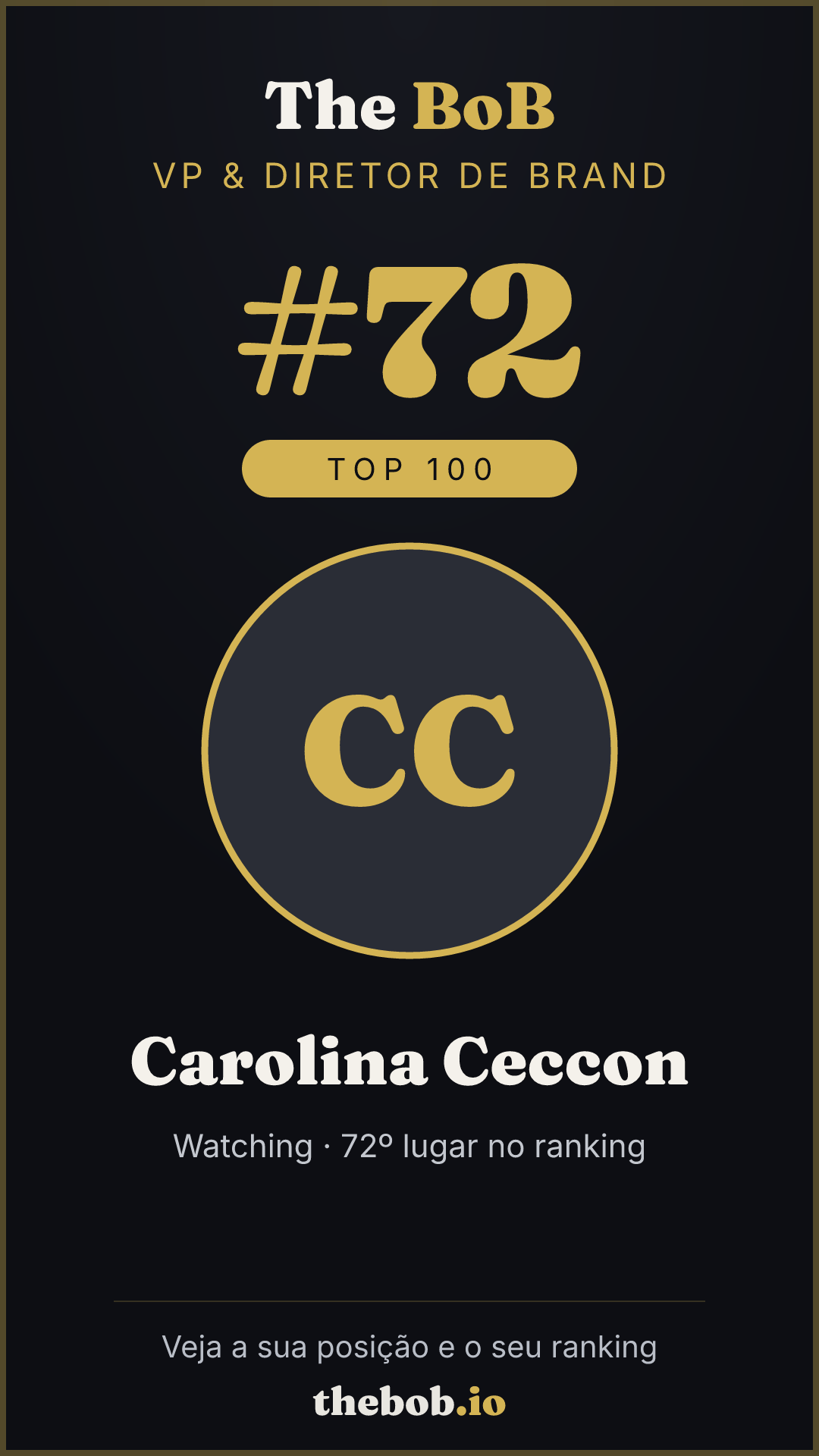 Selo The BoB · Carolina Ceccon