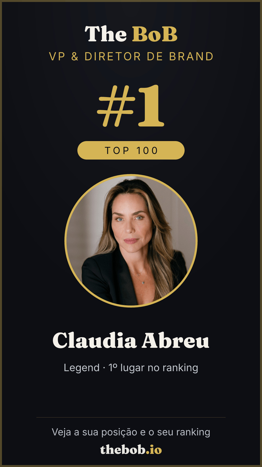 Selo The BoB · Claudia Abreu