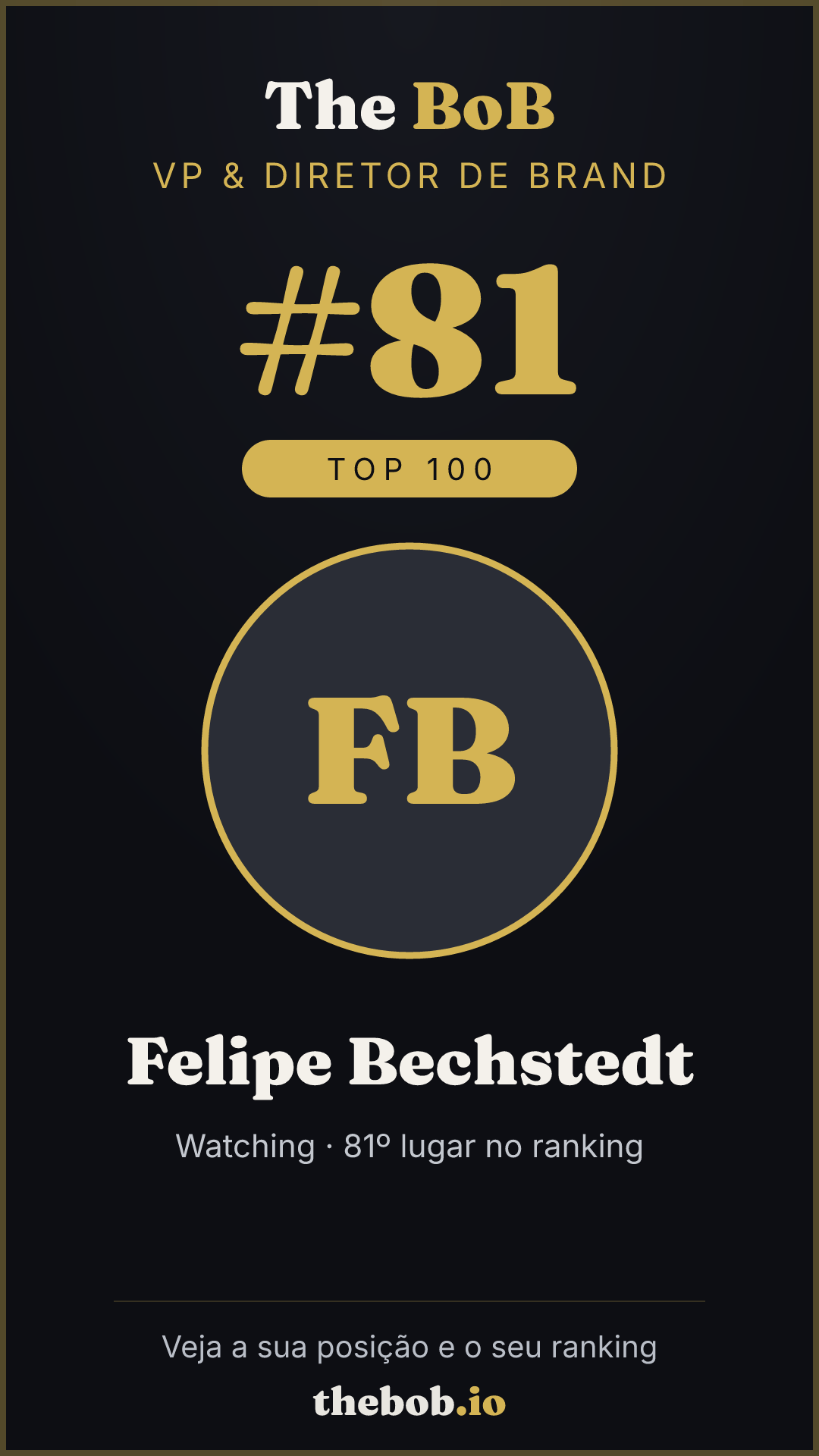 Selo The BoB · Felipe Bechstedt