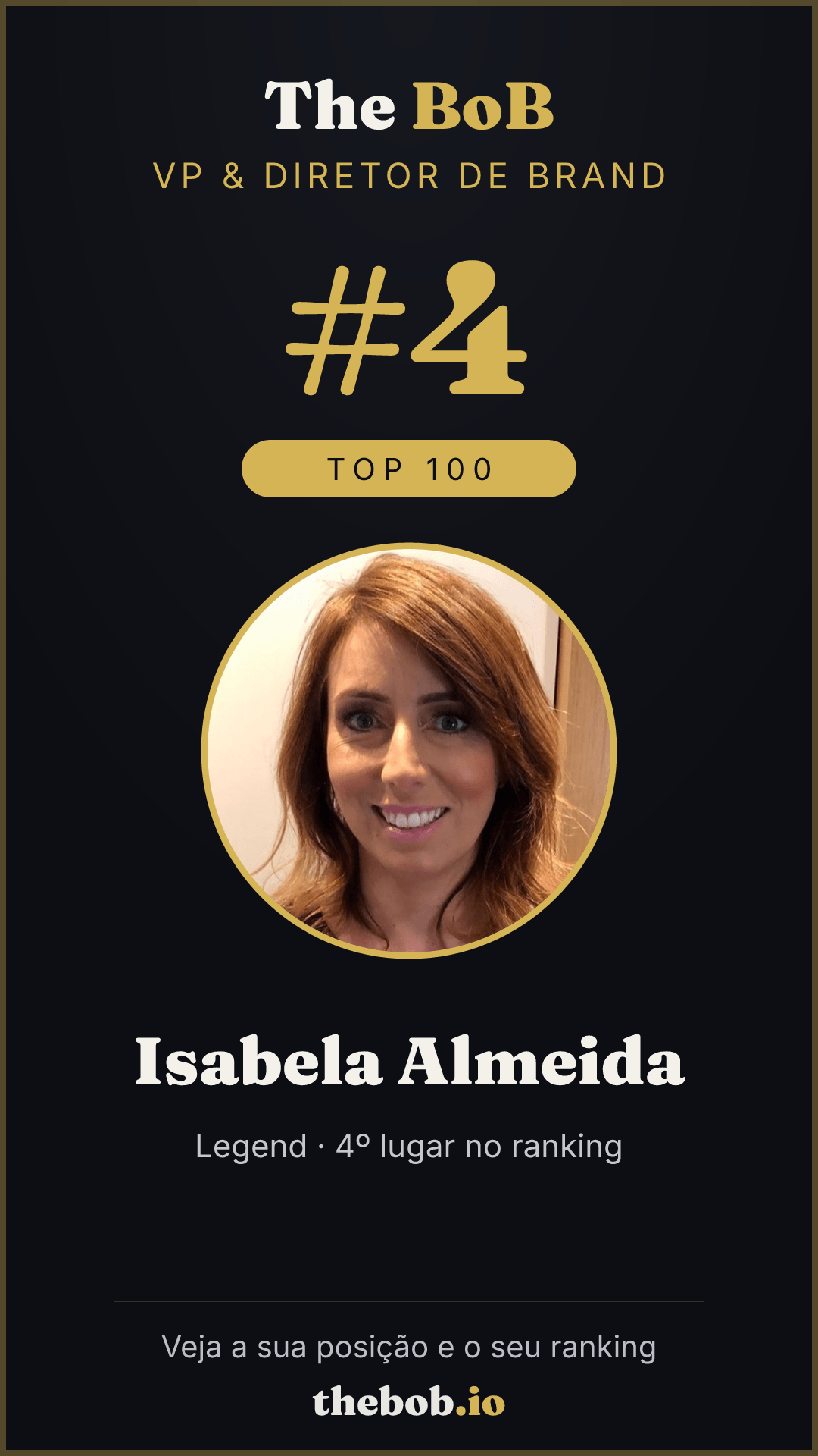Selo The BoB · Isabela Almeida