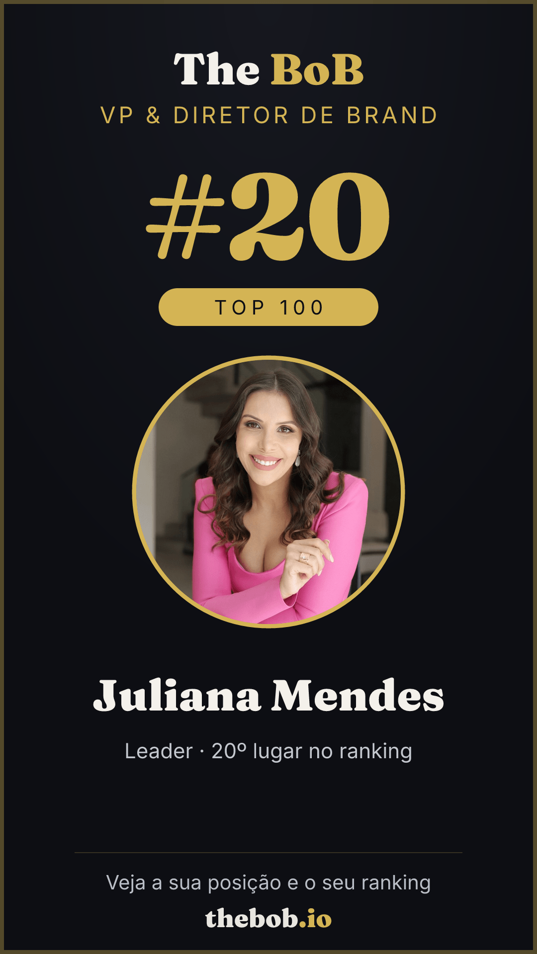 Selo The BoB · Juliana Mendes