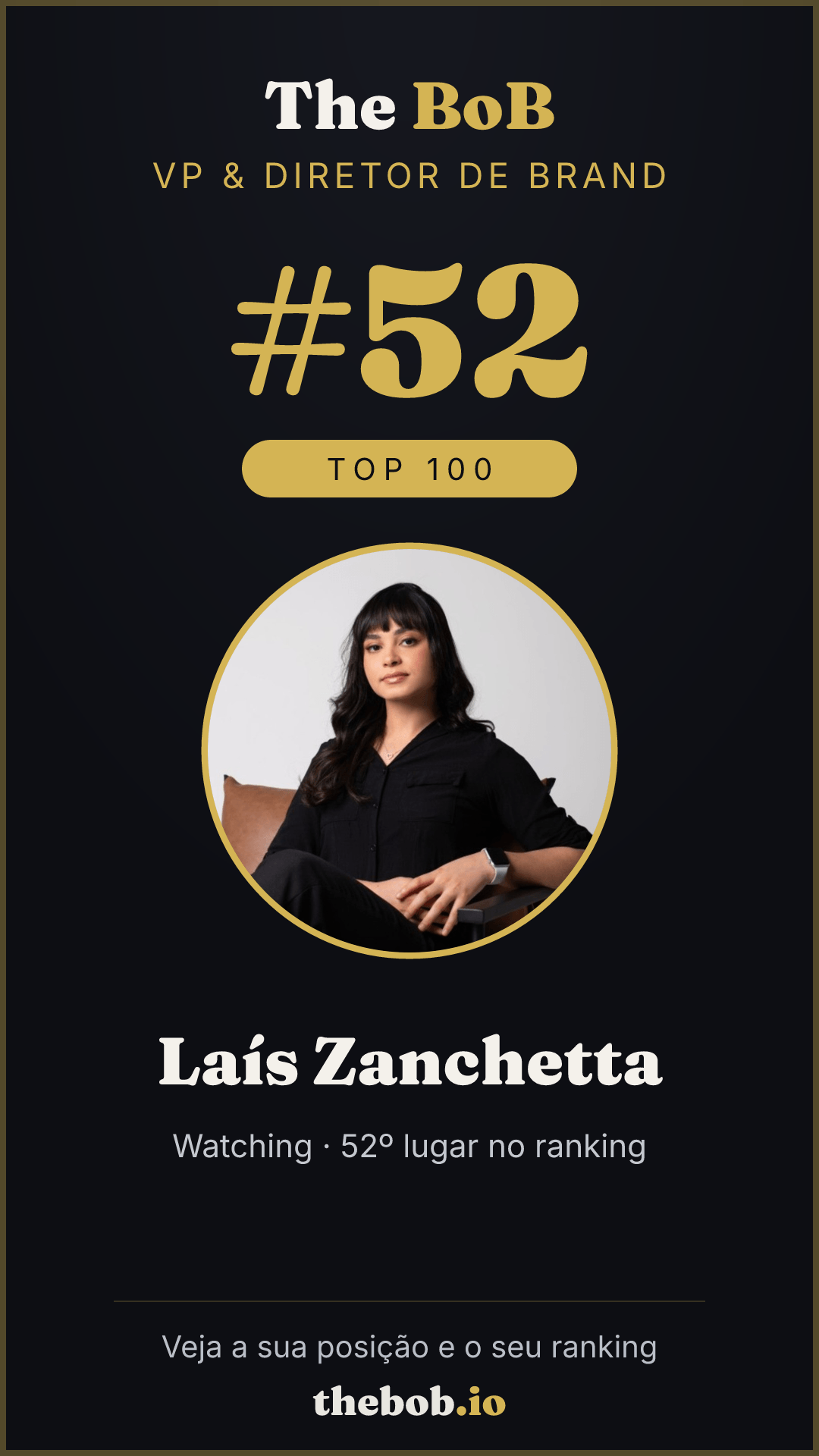 Selo The BoB · Laís Zanchetta