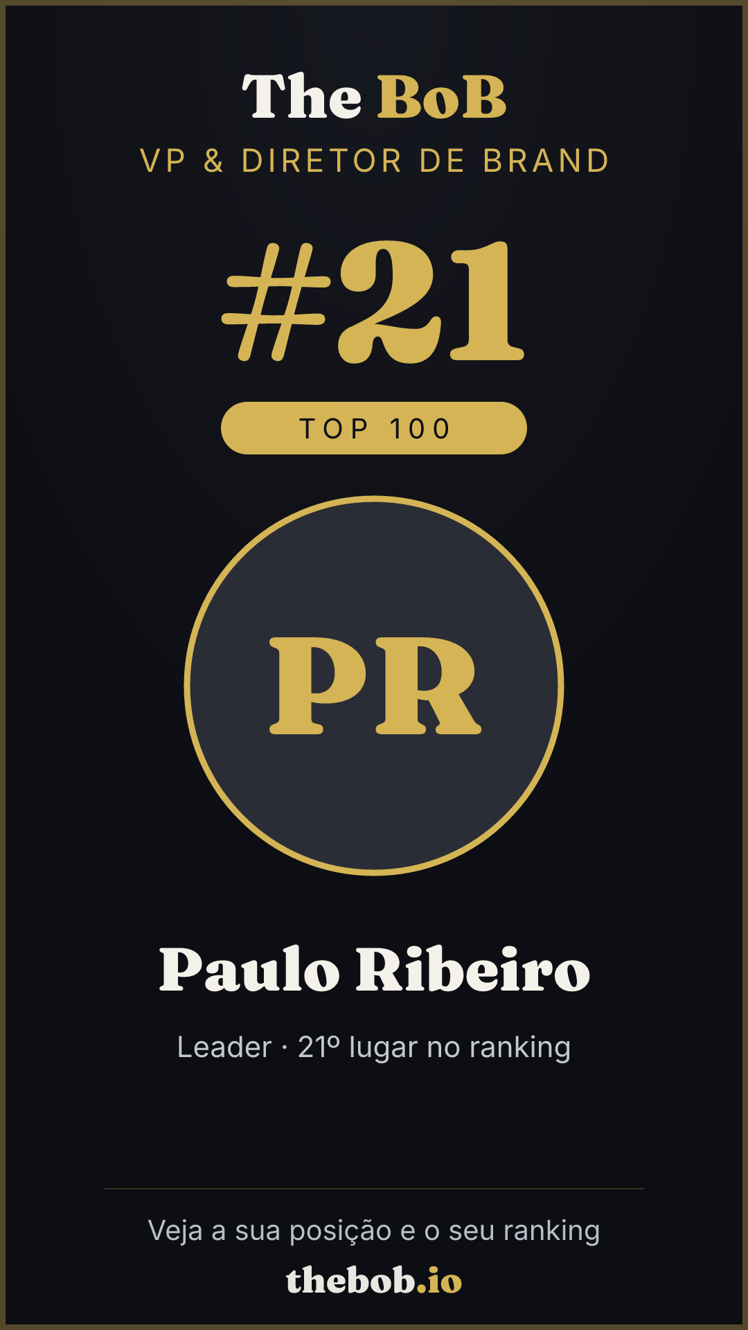 Selo The BoB · Paulo Ribeiro
