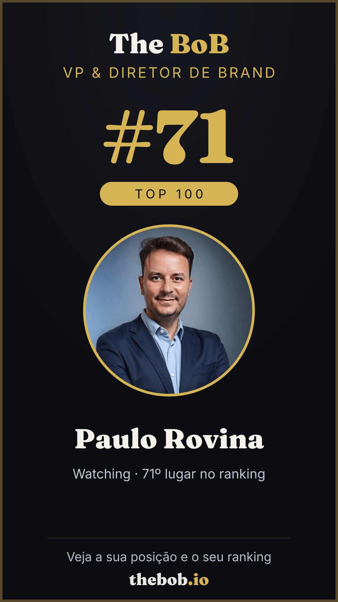 Selo The BoB · Paulo Rovina
