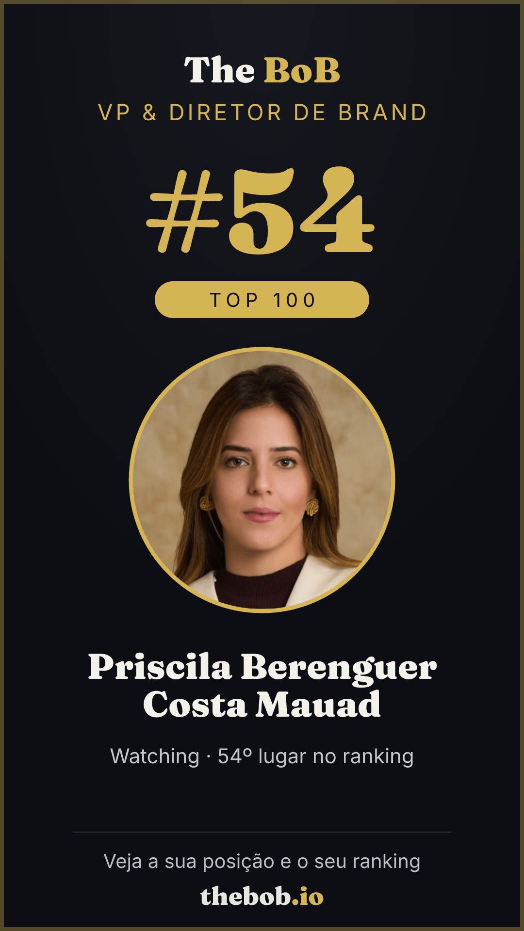 Selo The BoB · Priscila Berenguer Costa Mauad
