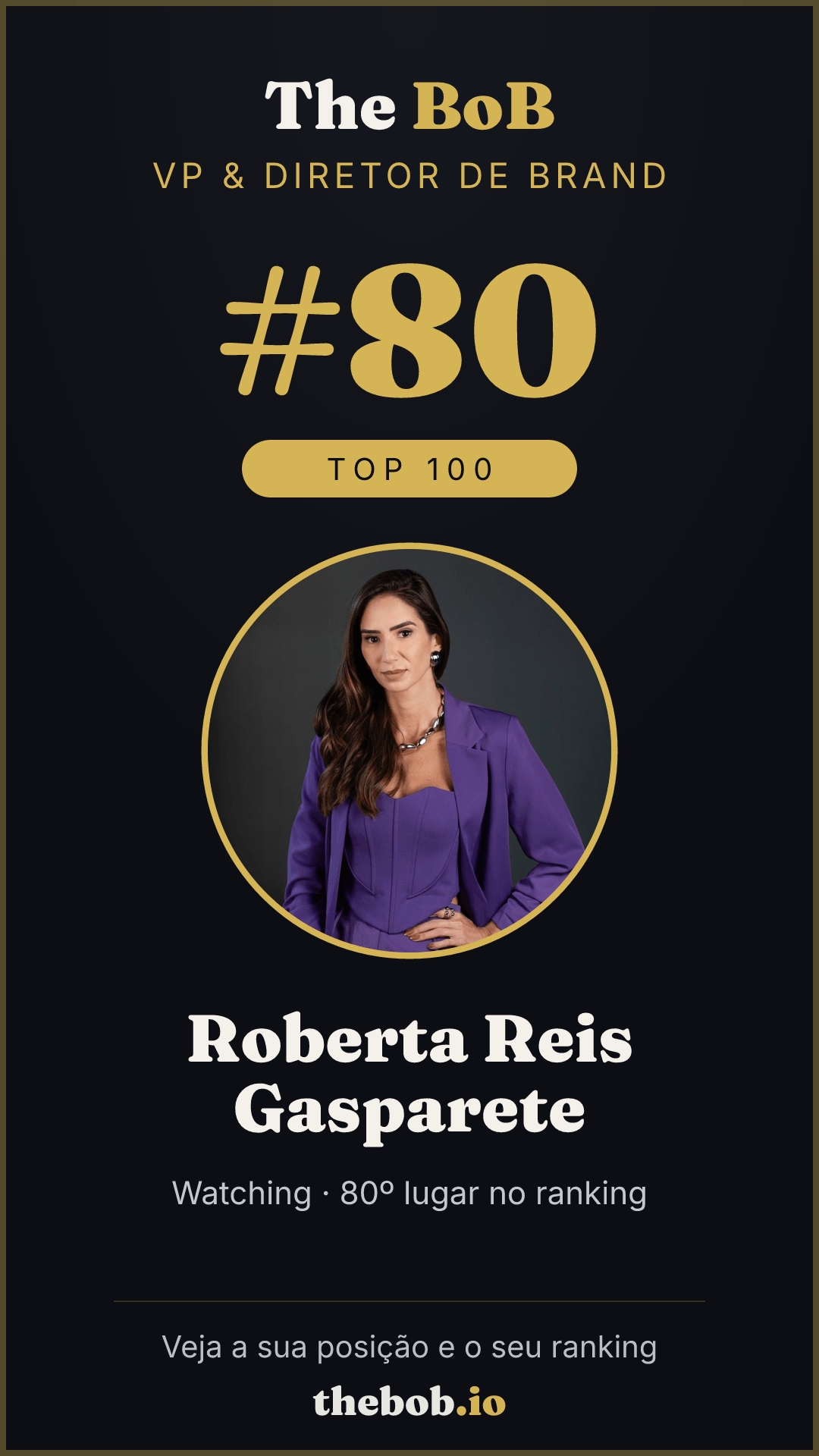 Selo The BoB · Roberta Reis Gasparete