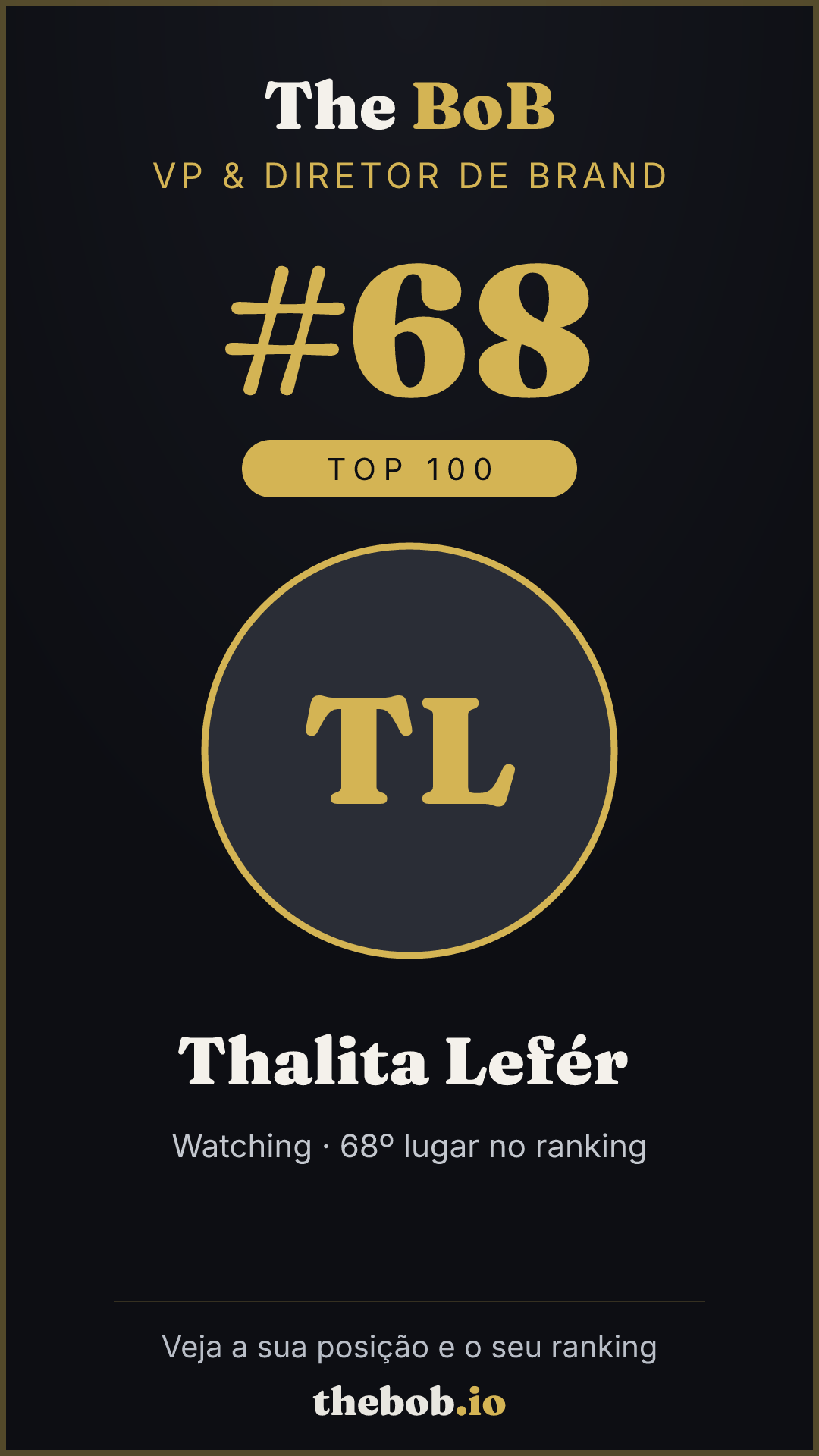 Selo The BoB · Thalita Lefér ️‍