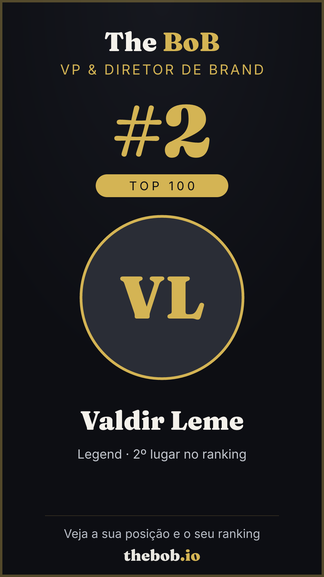 Selo The BoB · Valdir Leme