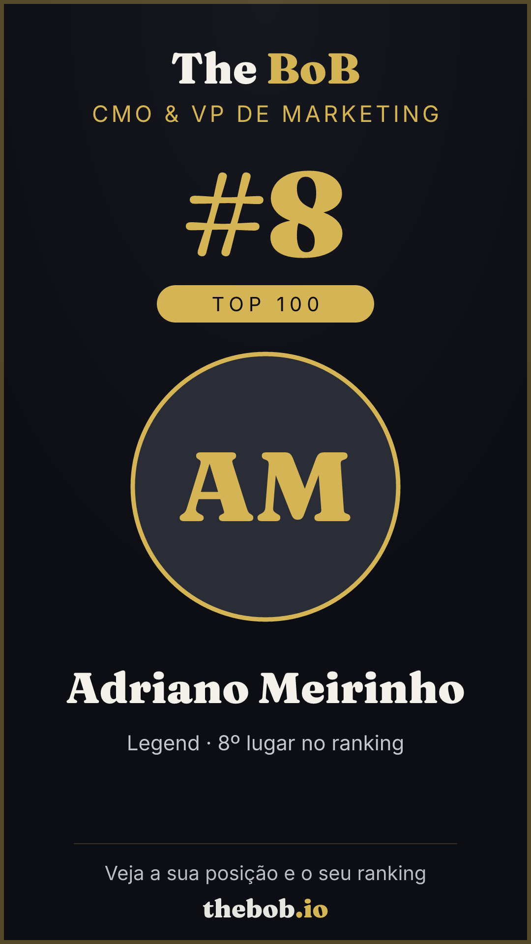 Selo The BoB · Adriano Meirinho