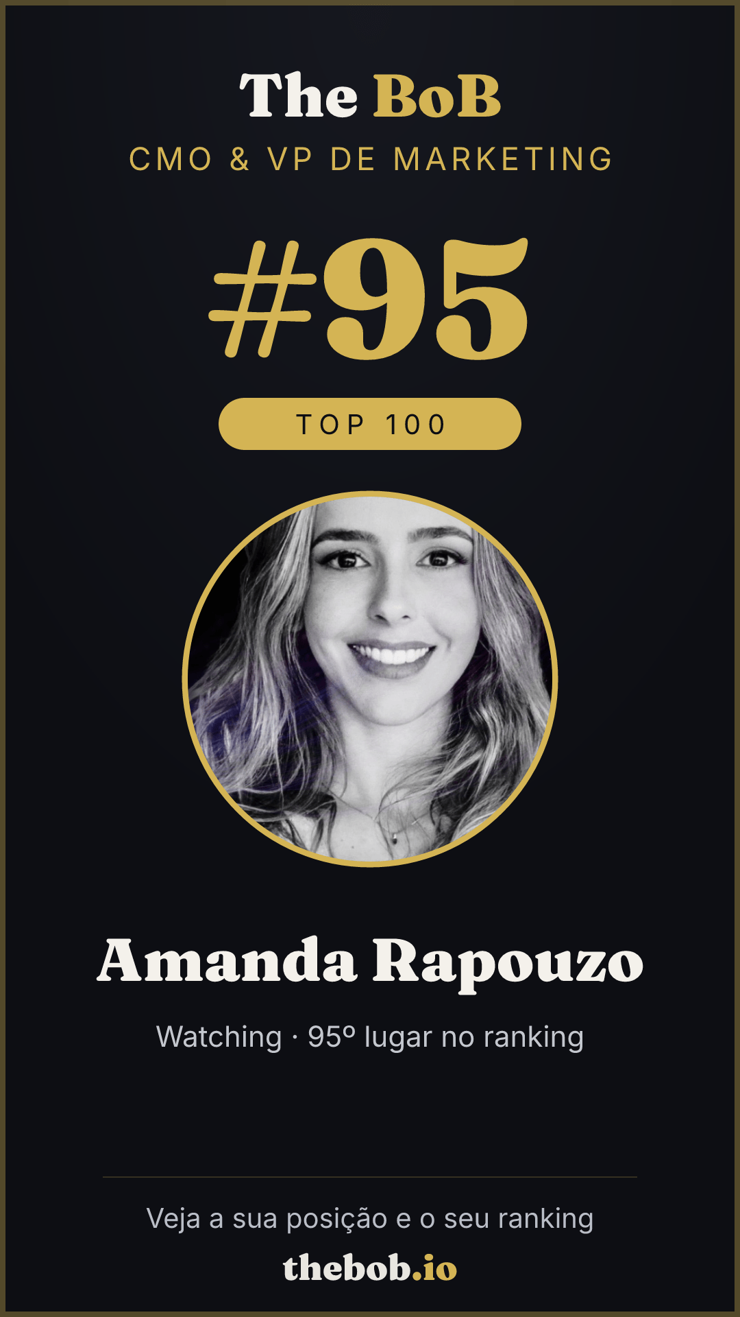 Selo The BoB · Amanda Rapouzo