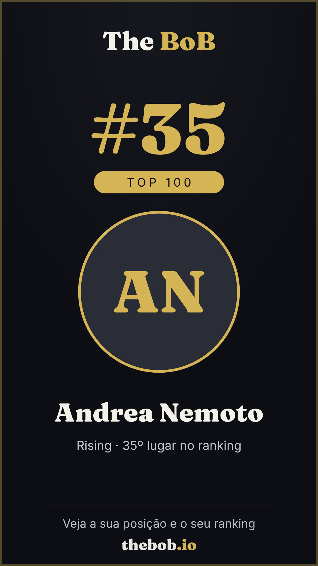 Selo The BoB · Andrea Nemoto
