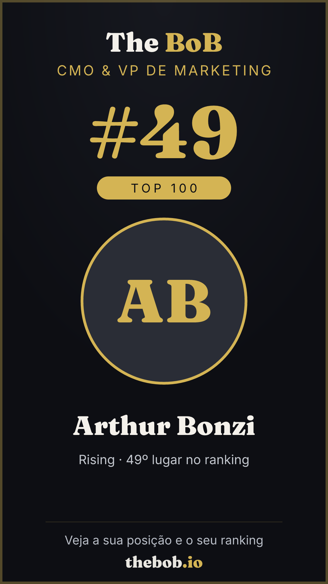 Selo The BoB · Arthur Bonzi