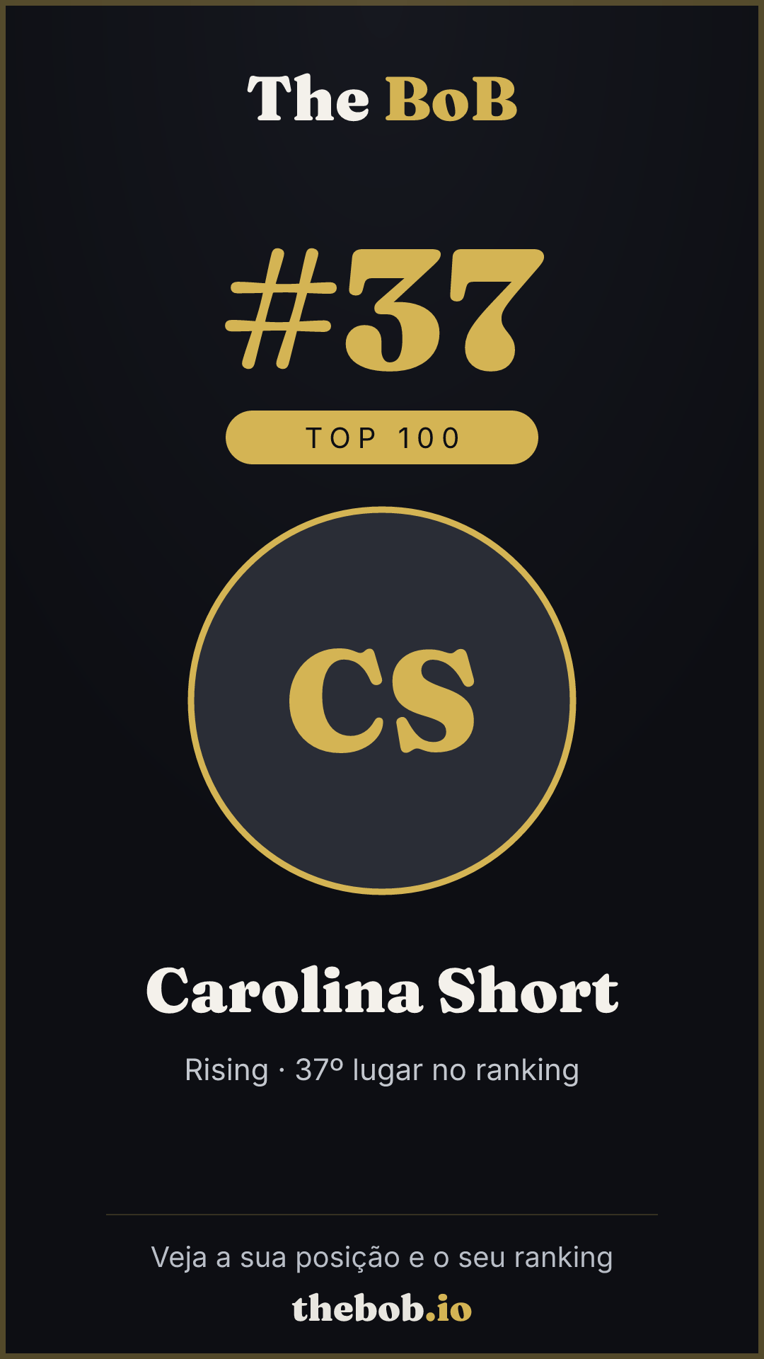 Selo The BoB · Carolina Short