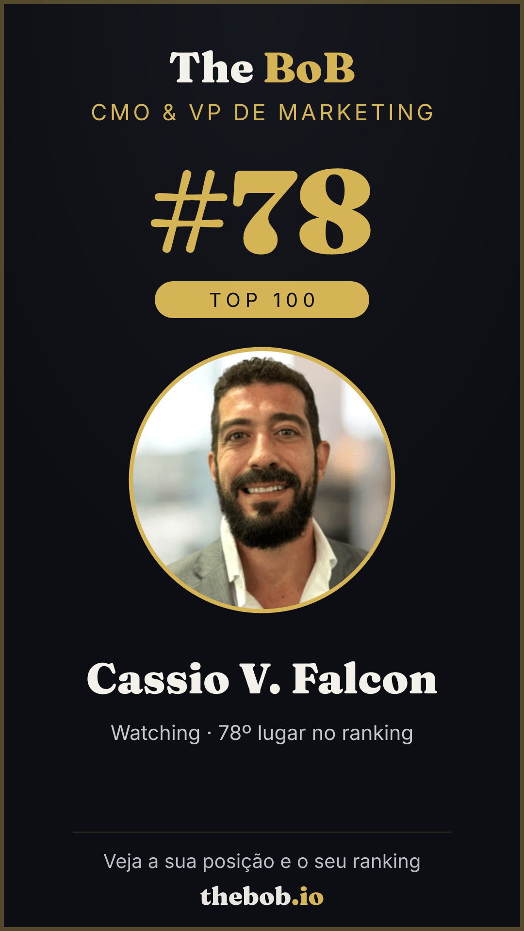 Selo The BoB · Cassio V. Falcon