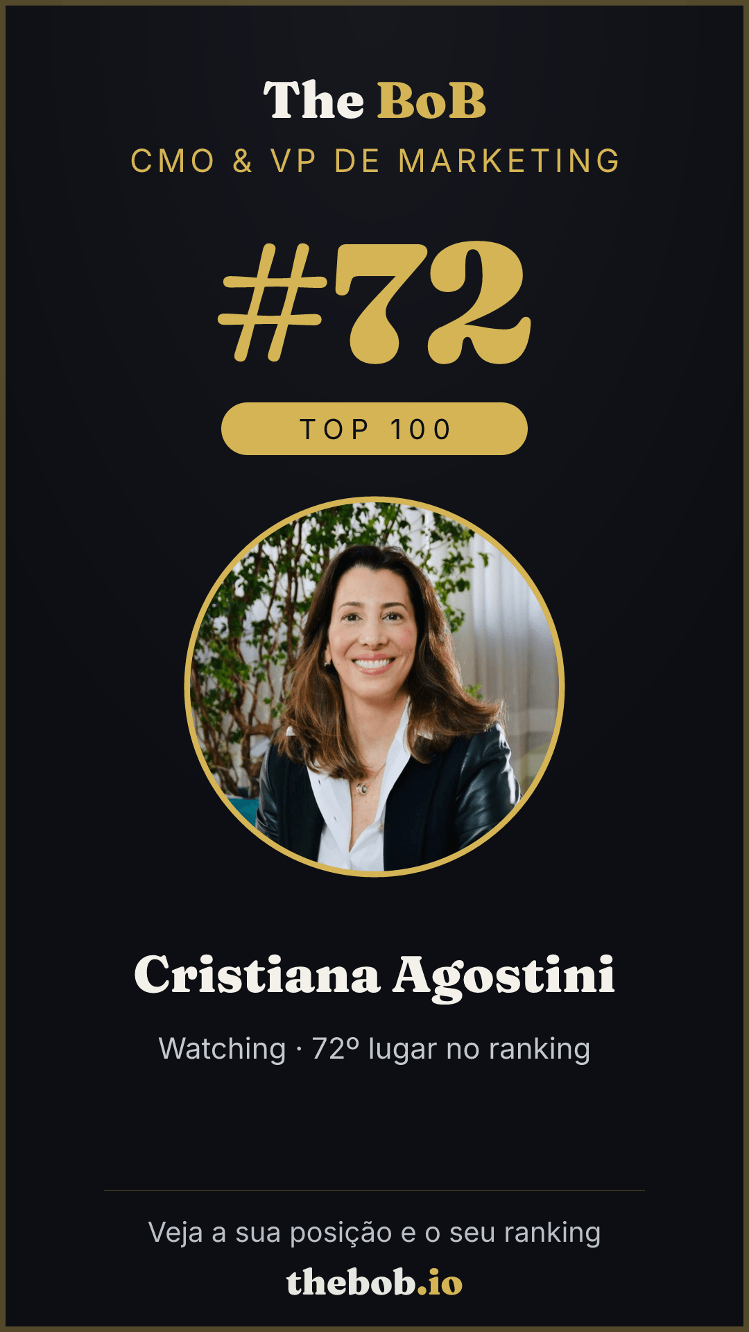 Selo The BoB · Cristiana Agostini