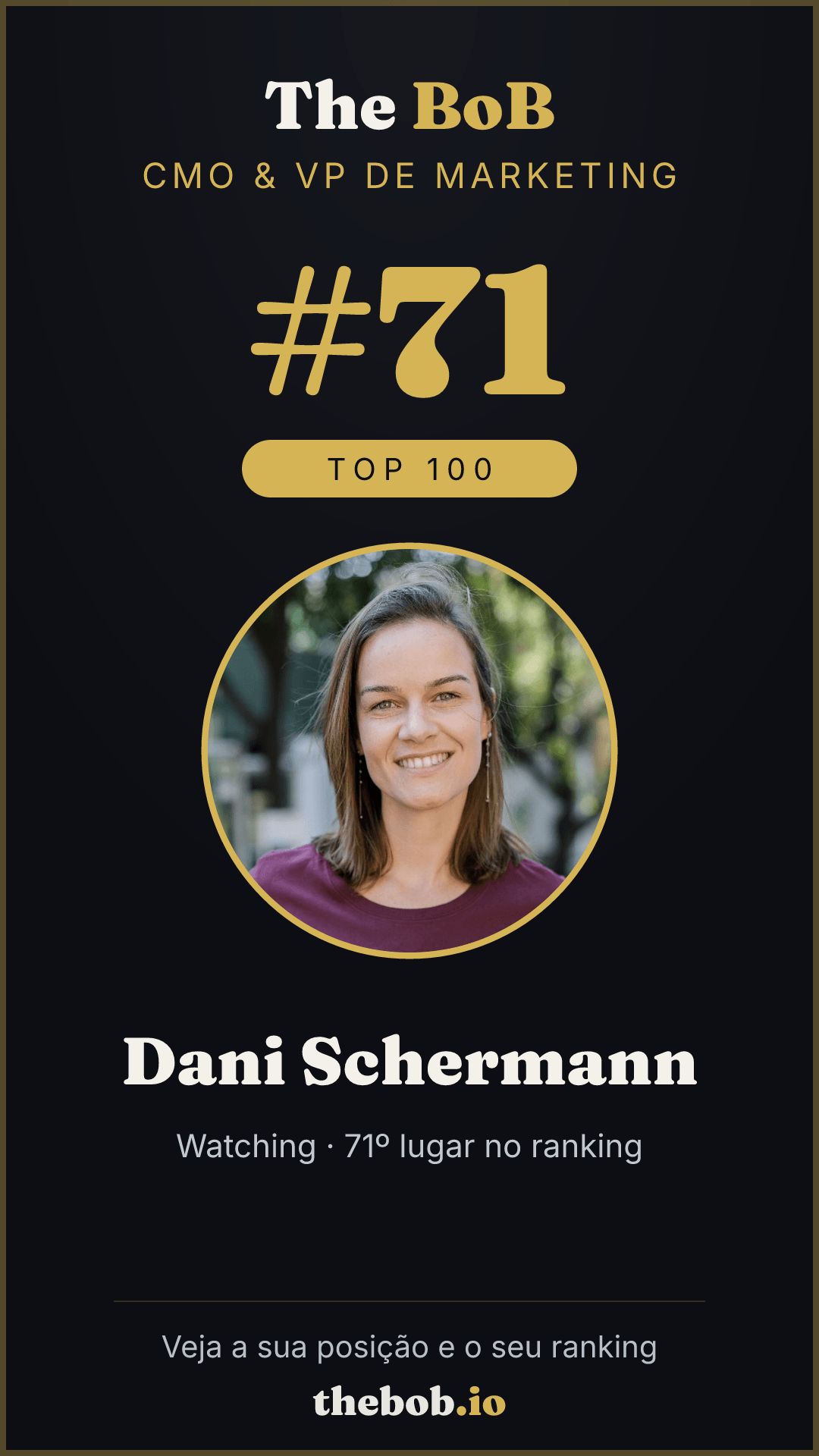 Selo The BoB · Dani Schermann
