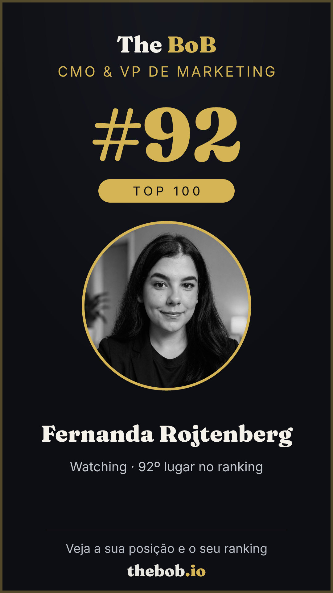 Selo The BoB · Fernanda Rojtenberg