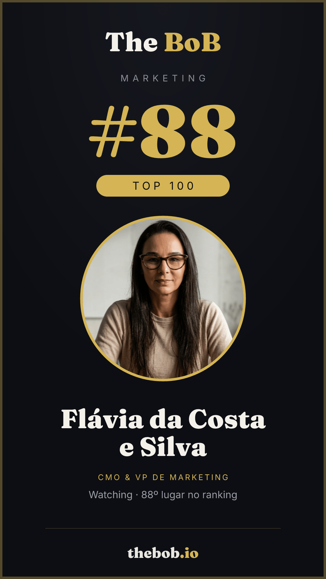 Selo The BoB · Flávia da Costa e Silva