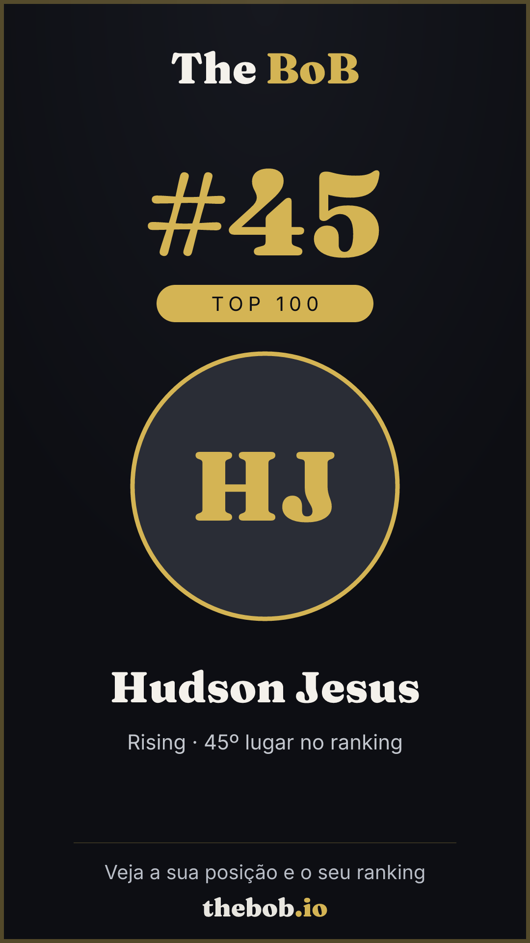 Selo The BoB · Hudson Jesus