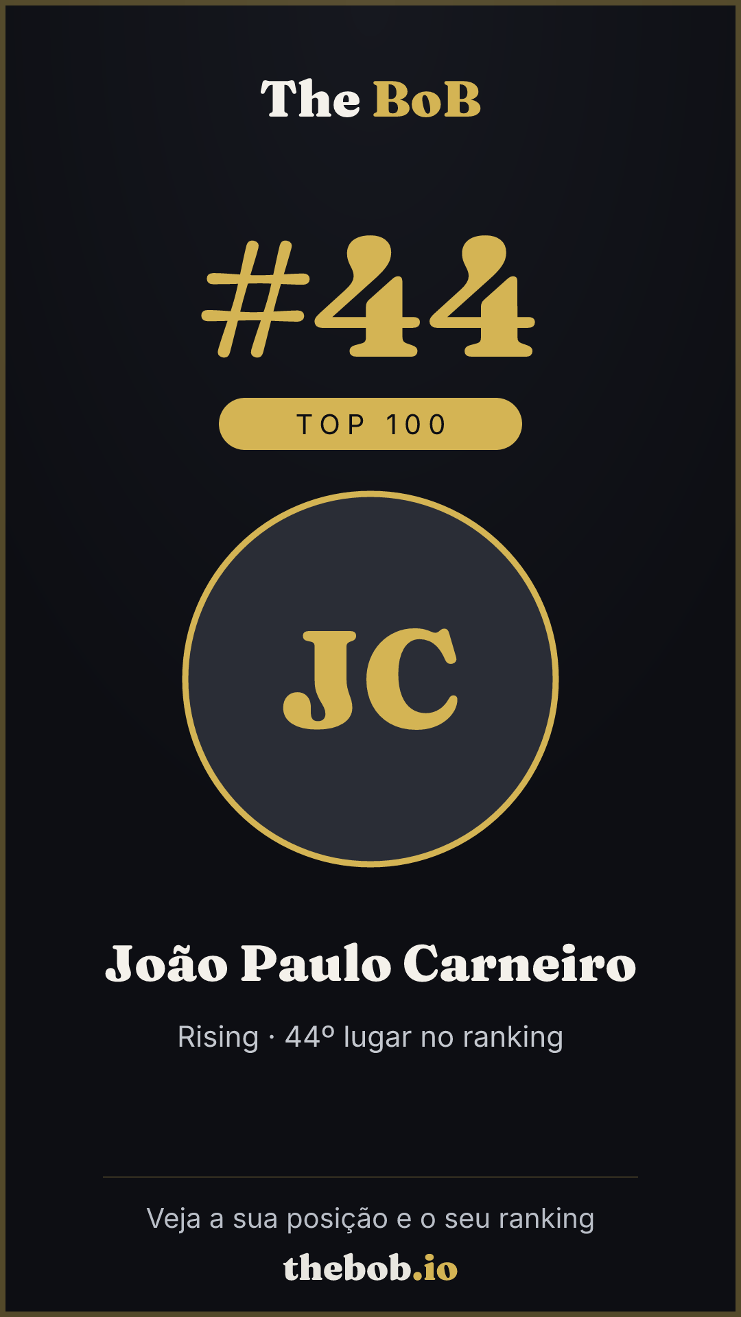 Selo The BoB · João Paulo Carneiro