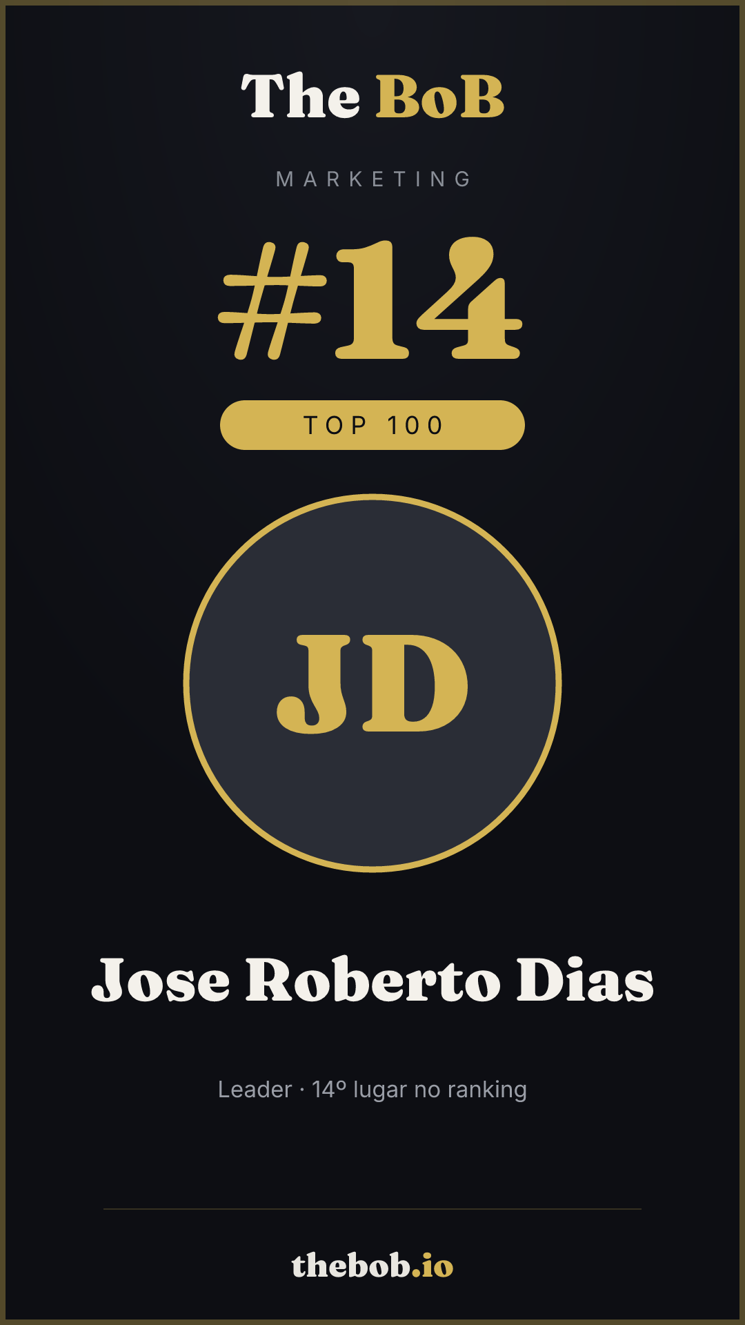 Selo The BoB · Jose Roberto Dias