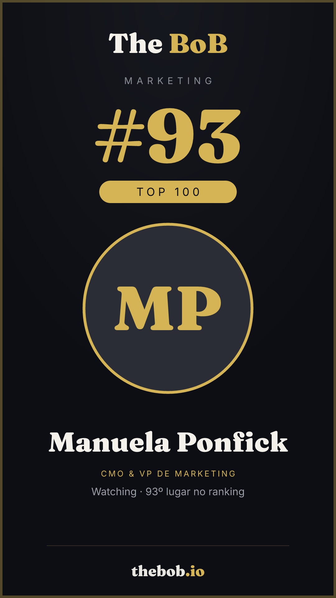 Selo The BoB · Manuela Ponfick