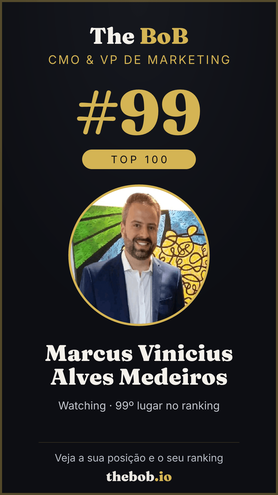 Selo The BoB · Marcus Vinicius Alves Medeiros