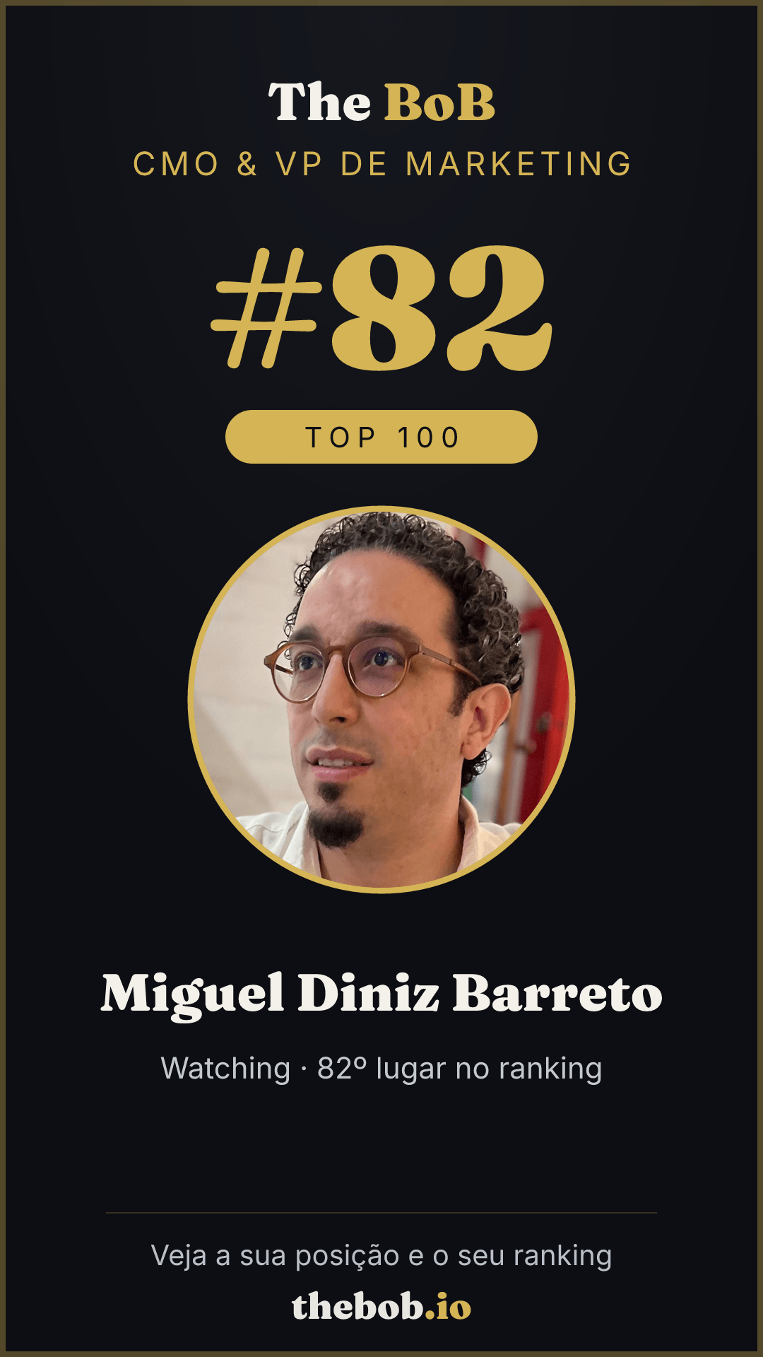 Selo The BoB · Miguel Diniz Barreto