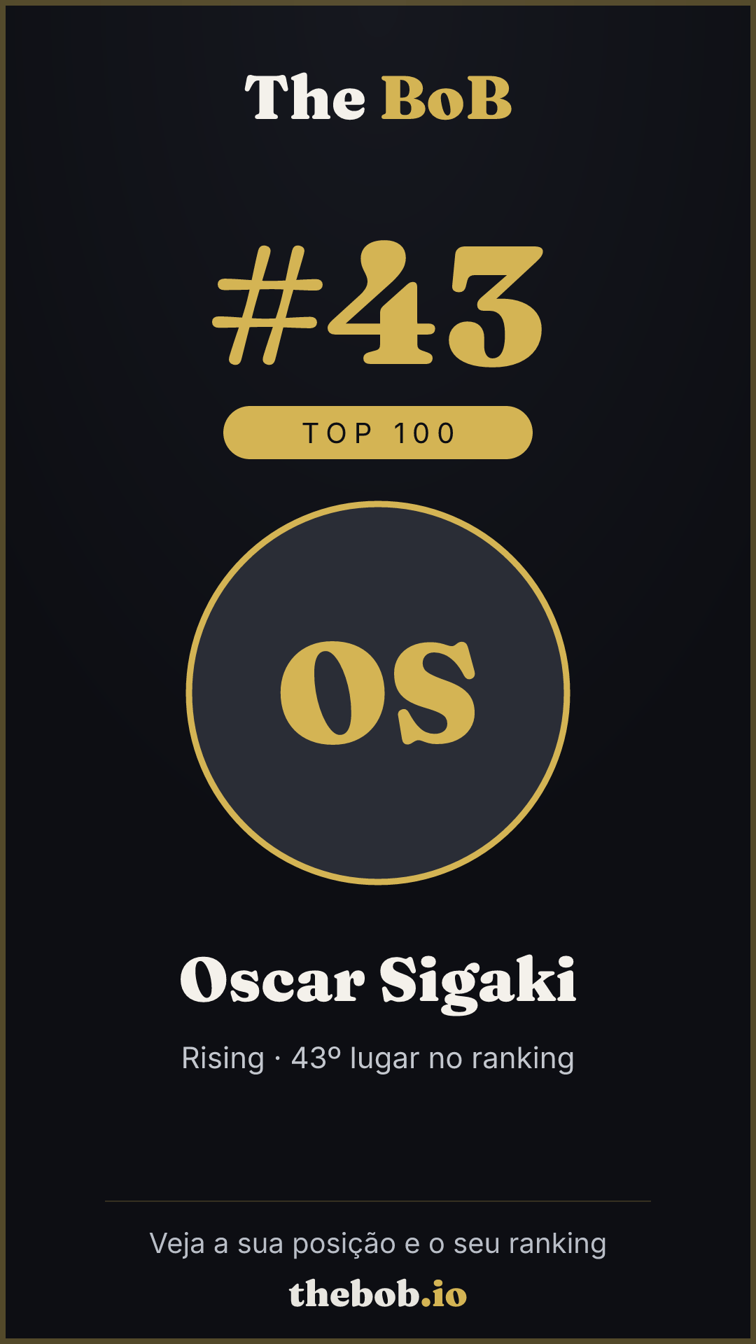 Selo The BoB · Oscar Sigaki