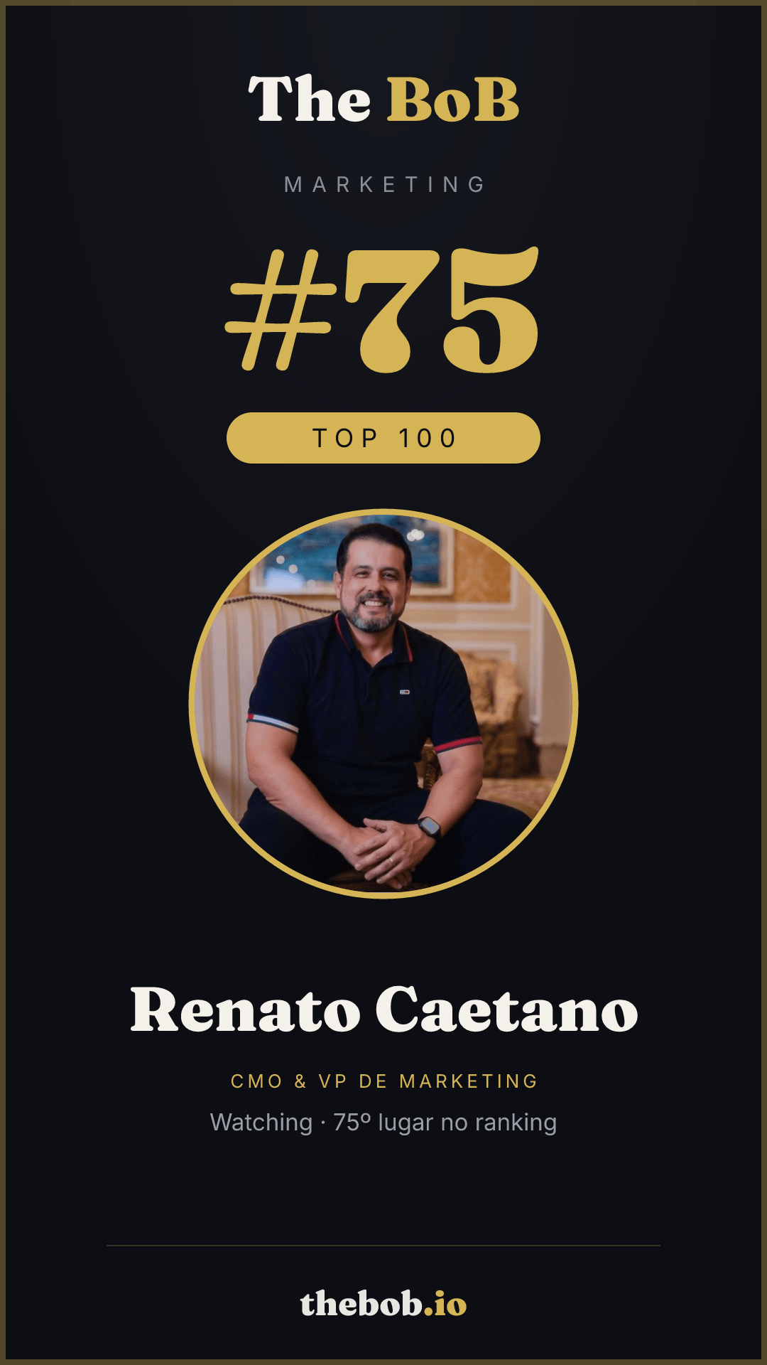 Selo The BoB · Renato Caetano