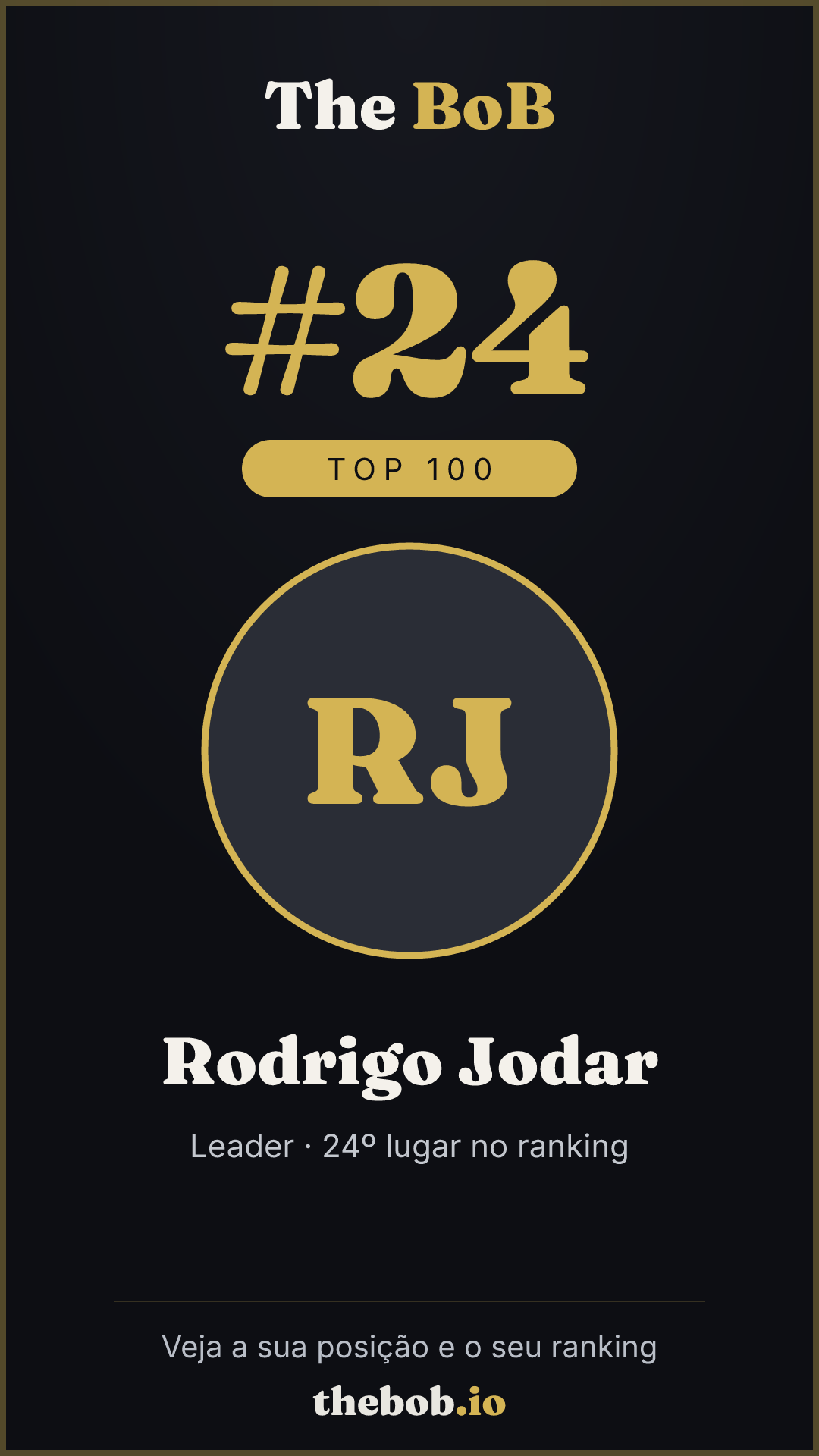 Selo The BoB · Rodrigo Jodar