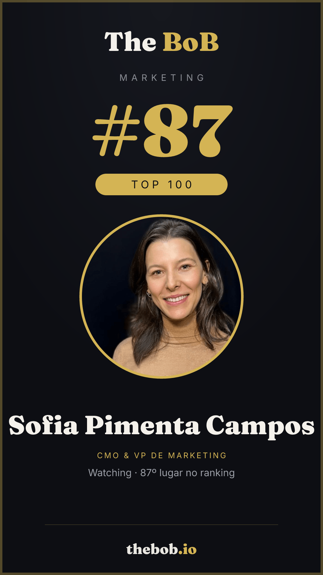 Selo The BoB · Sofia Pimenta Campos