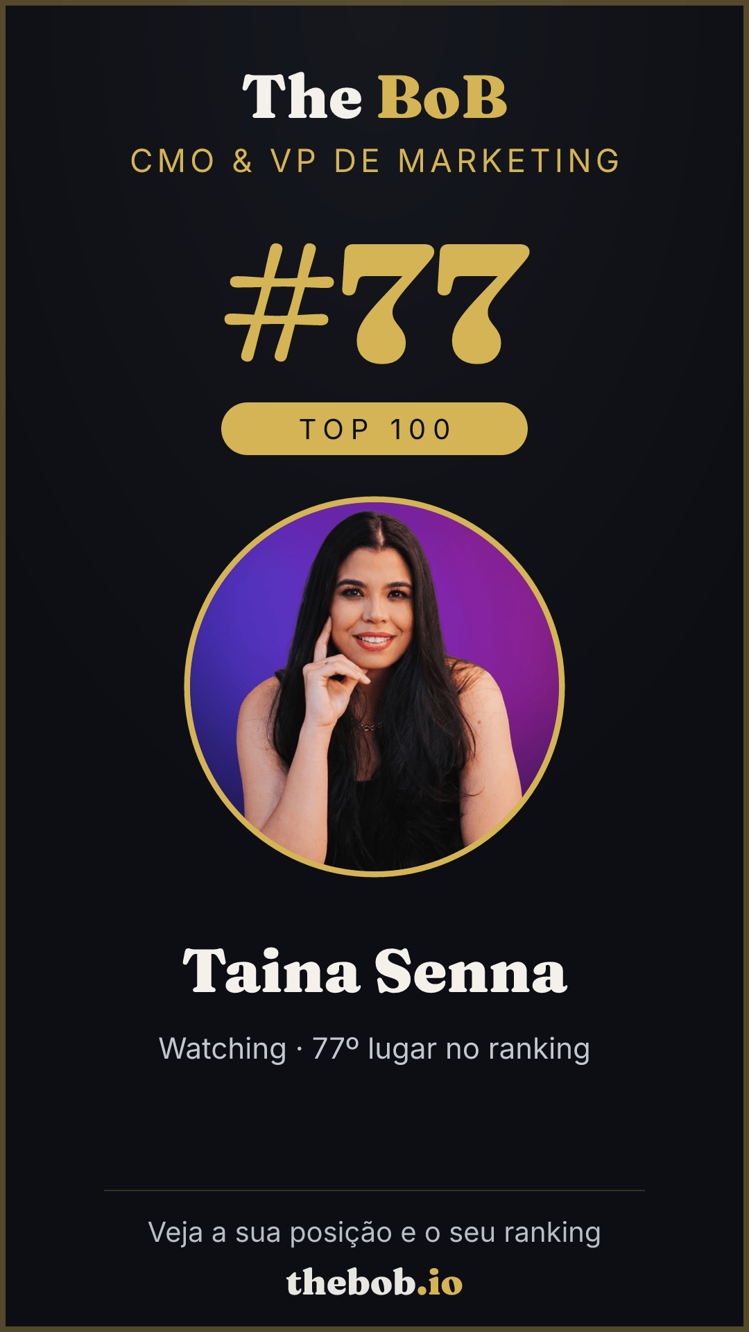 Selo The BoB · Taina Senna