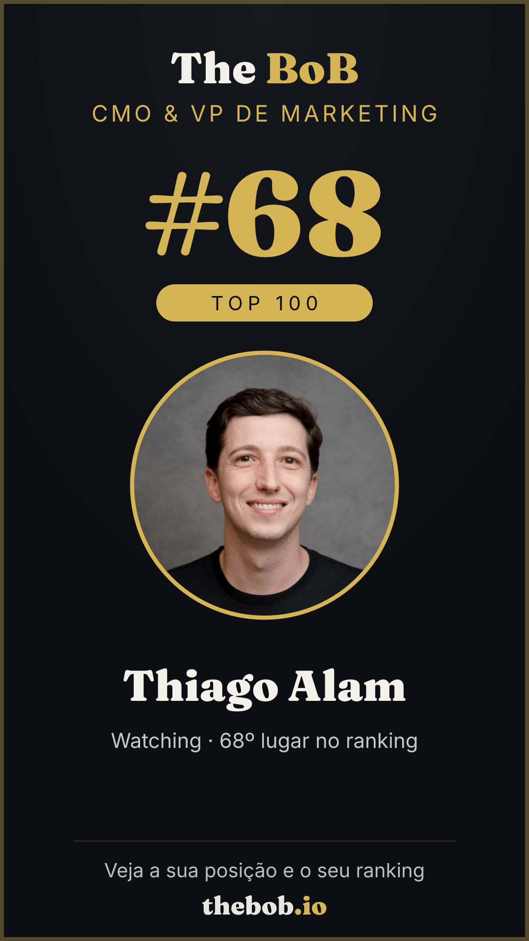 Selo The BoB · Thiago Alam