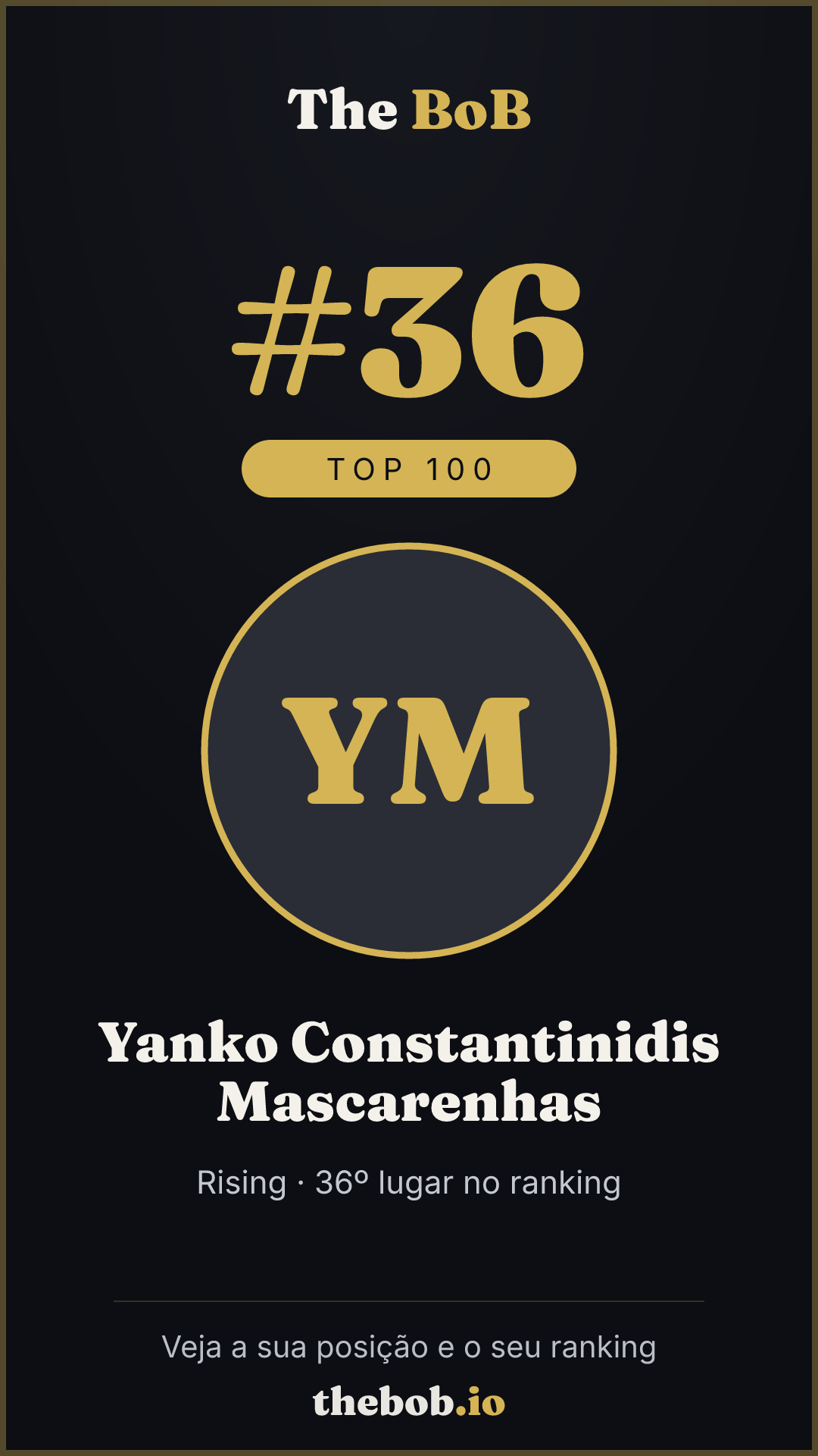 Selo The BoB · Yanko Constantinidis Mascarenhas