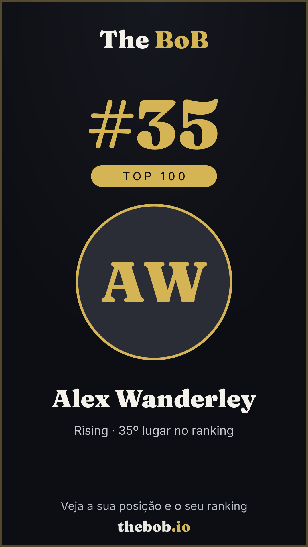 Selo The BoB · Alex Wanderley