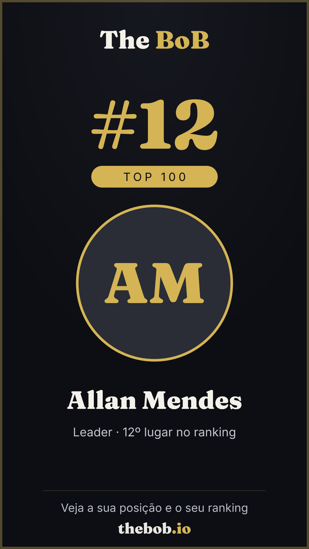Selo The BoB · Allan Mendes