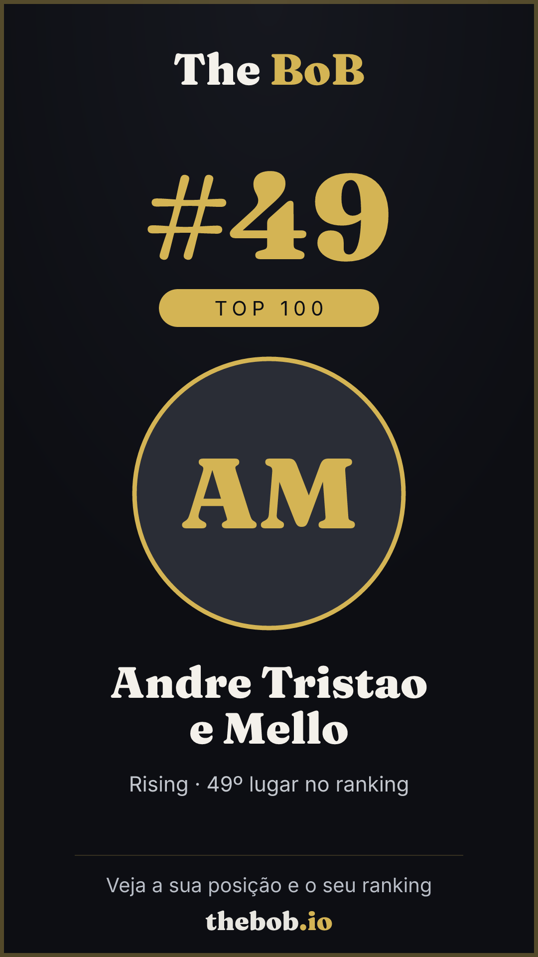 Selo The BoB · Andre Tristao e Mello