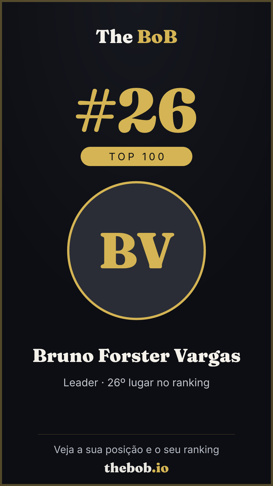 Selo The BoB · Bruno Forster Vargas