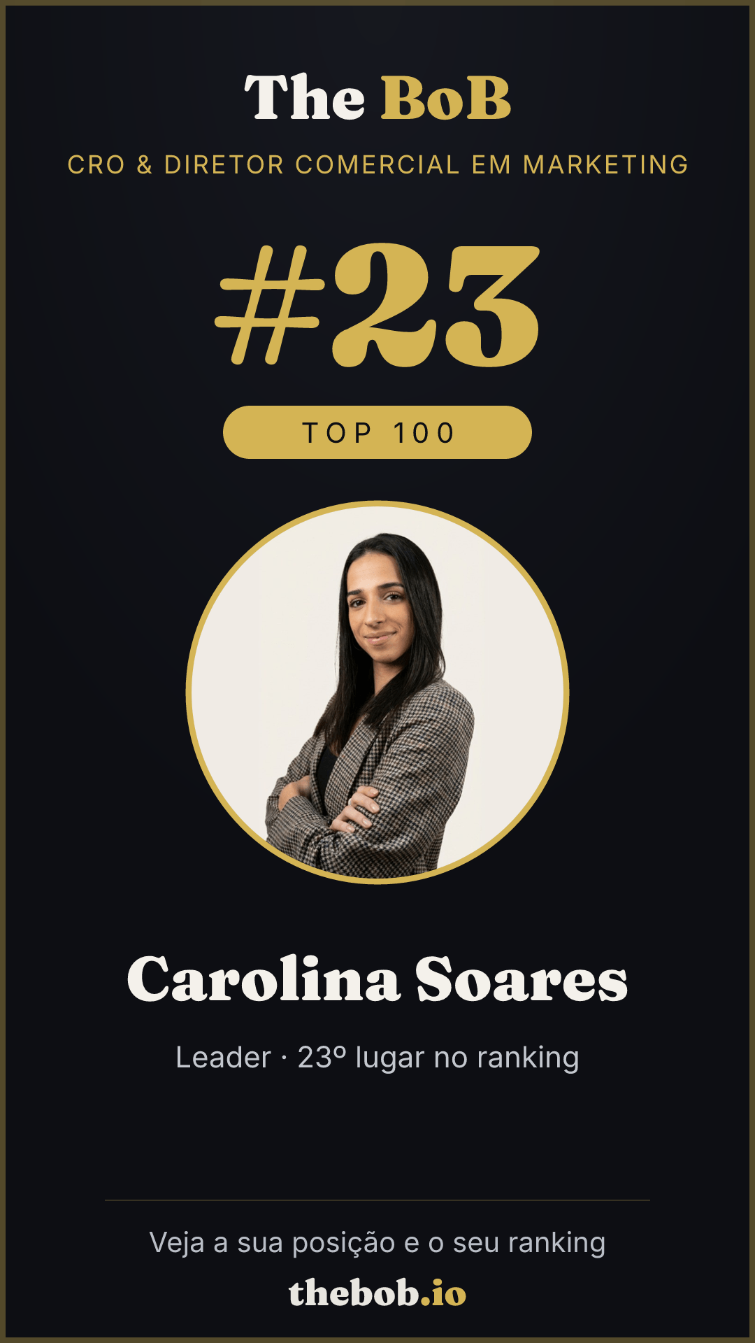 Selo The BoB · Carolina Soares
