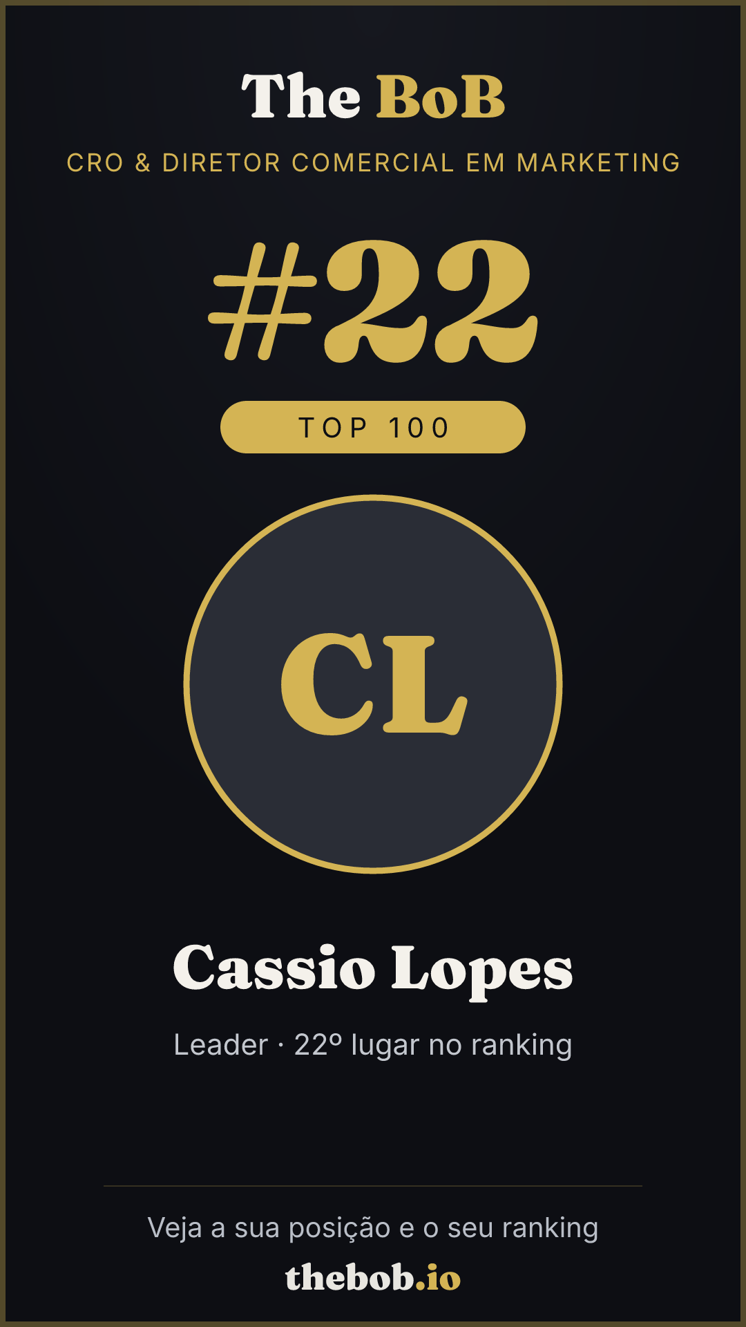 Selo The BoB · Cassio Lopes