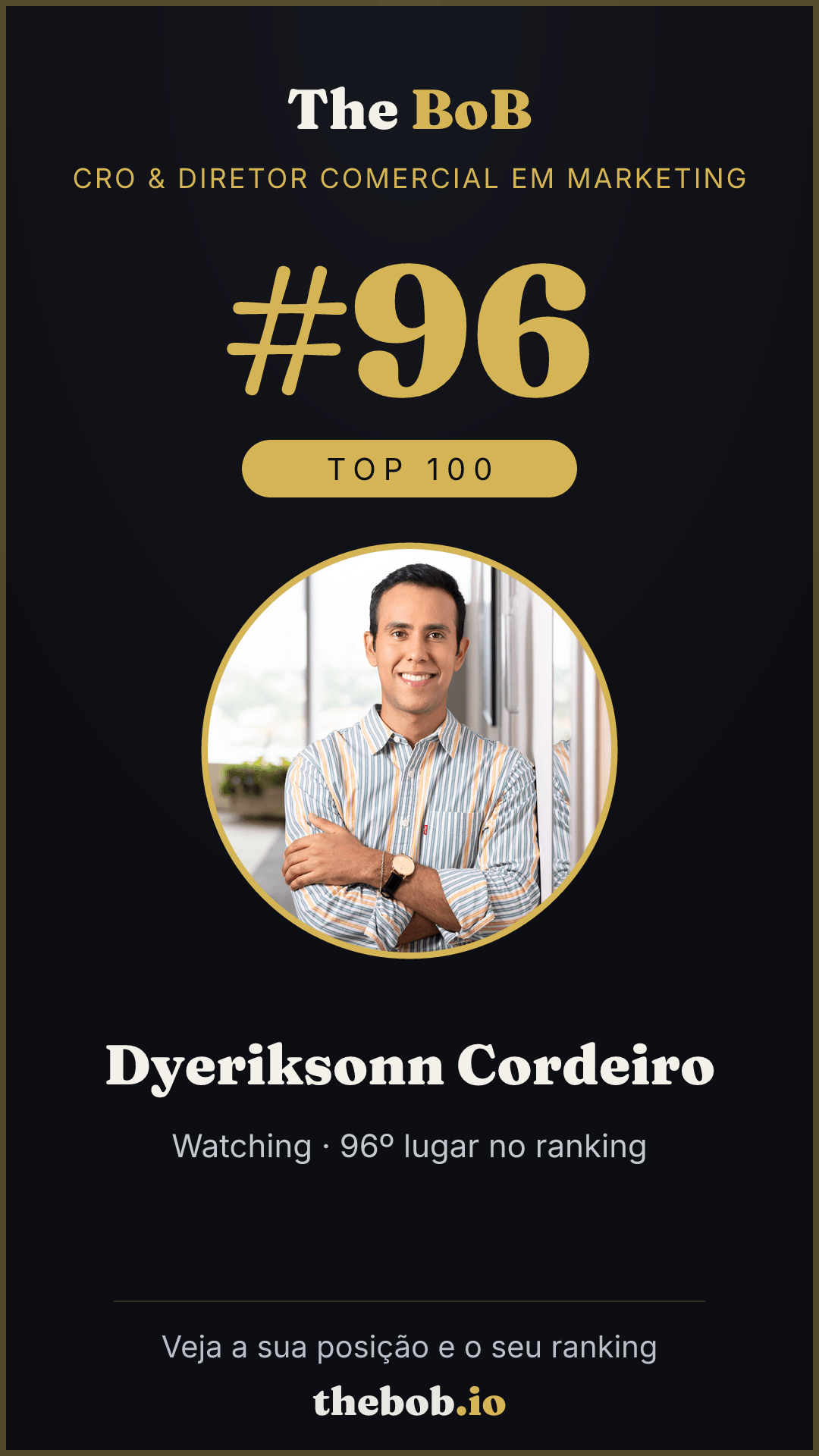Selo The BoB · Dyeriksonn Cordeiro