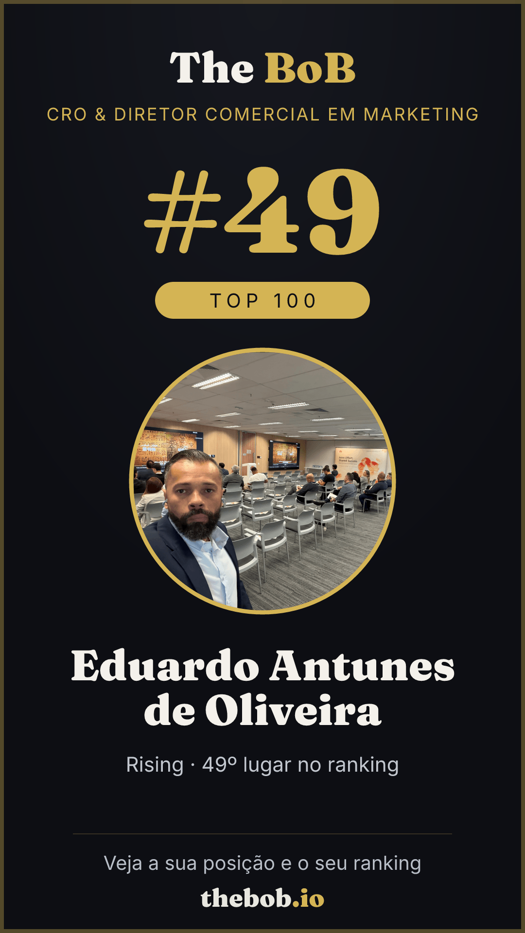 Selo The BoB · Eduardo Antunes de Oliveira