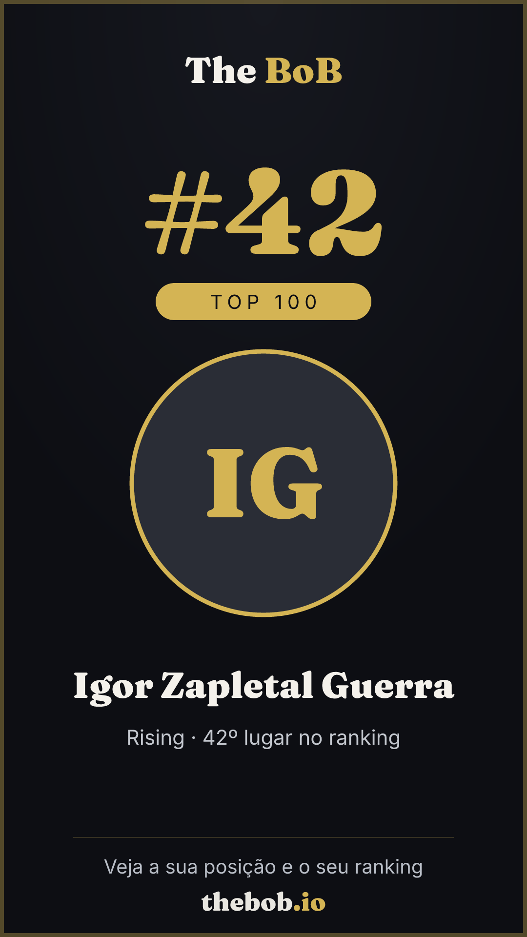 Selo The BoB · Igor Zapletal Guerra