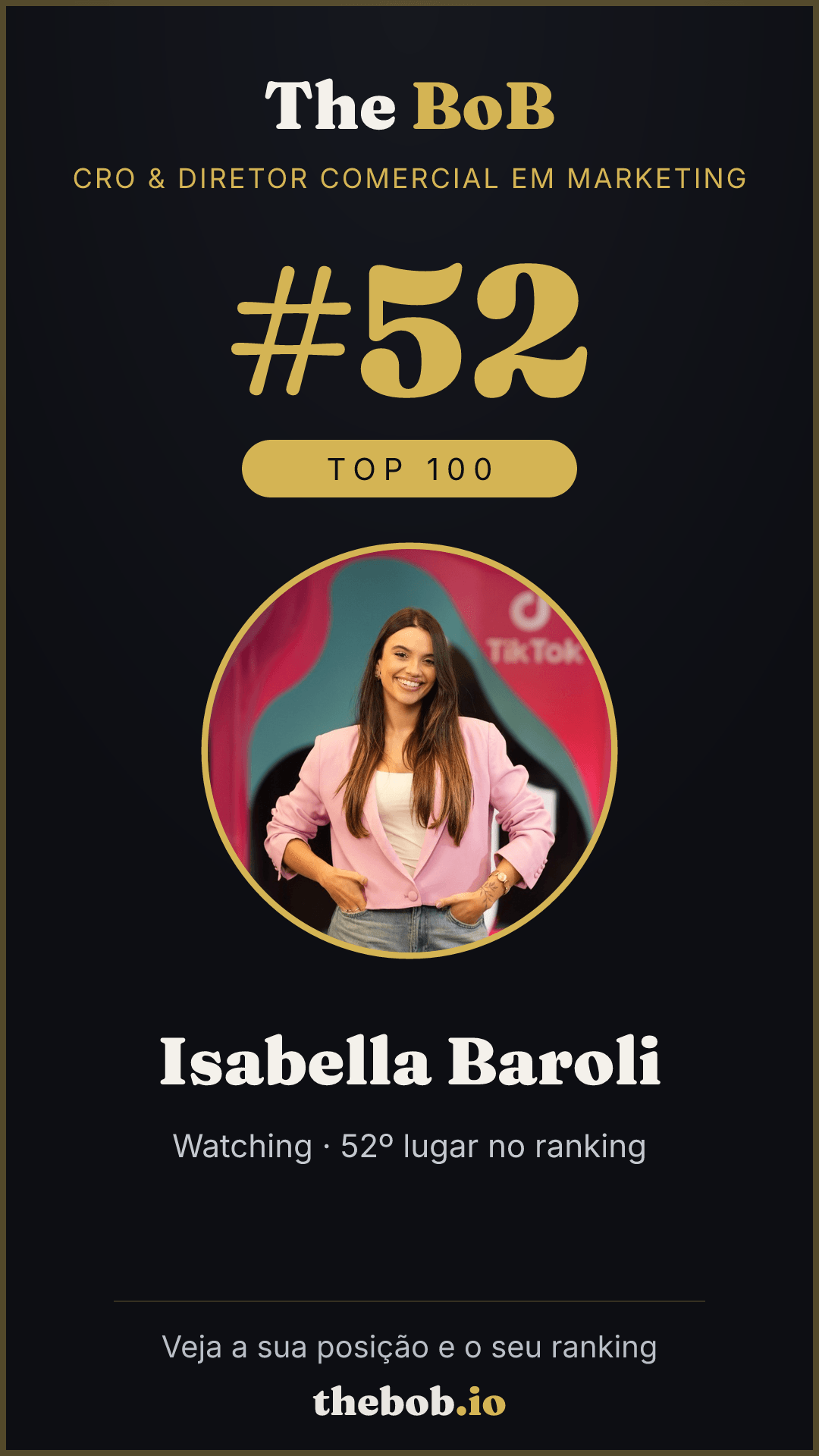 Selo The BoB · Isabella Baroli