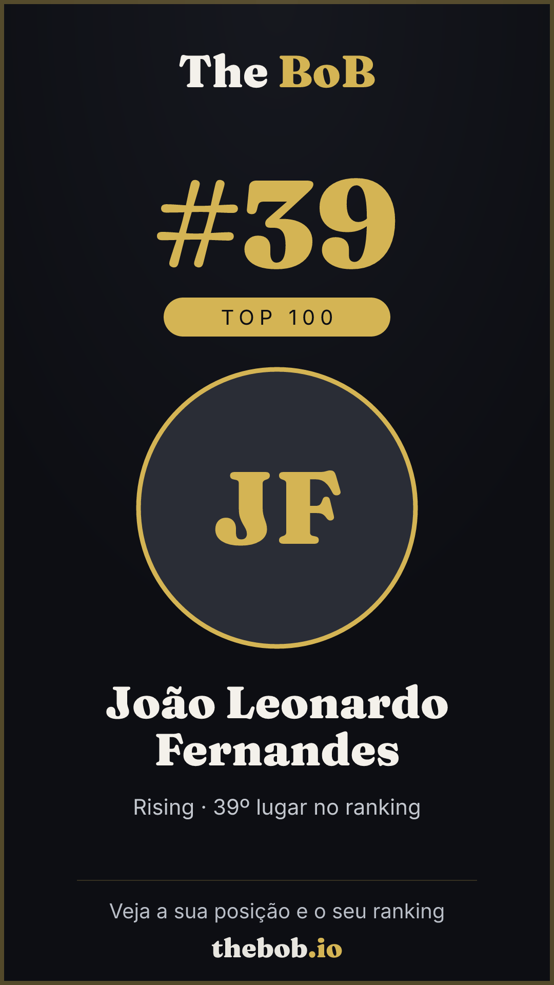 Selo The BoB · João Leonardo Fernandes